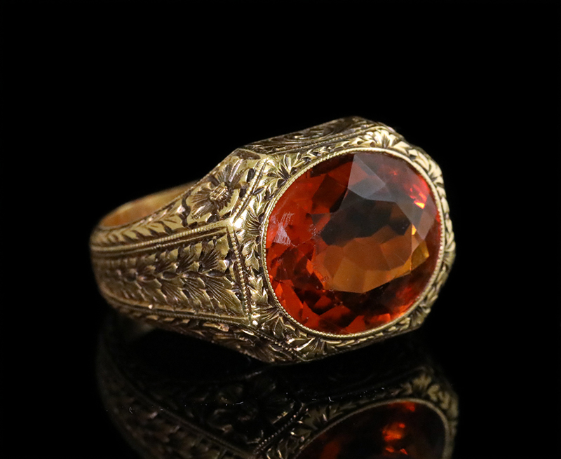 Antique jewelry アンティークジュエリー ゴールド リング 指輪 アンティーク 18Kゴールド ダイアモンドクラスターリング - CHIROL